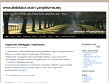 Tablet Screenshot of abdulazizarxivi.yangidunyo.org